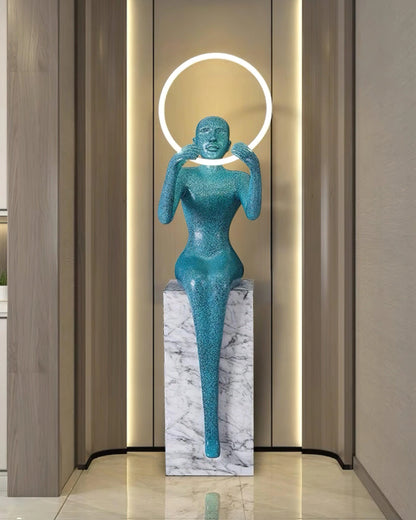 Bella Sitting Sculpture Floor Lamp - Nuvé