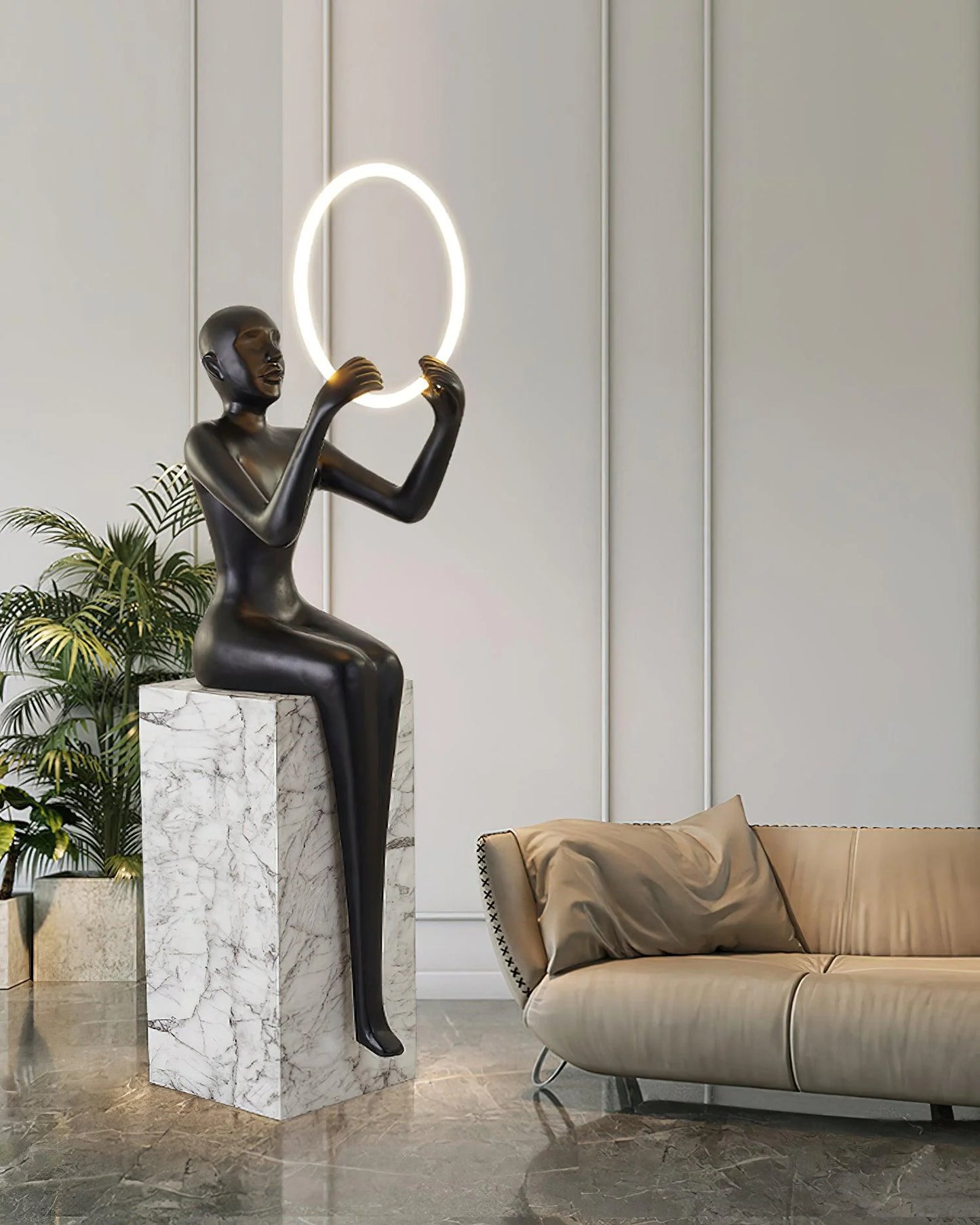 Bella Sitting Sculpture Floor Lamp - Nuvé