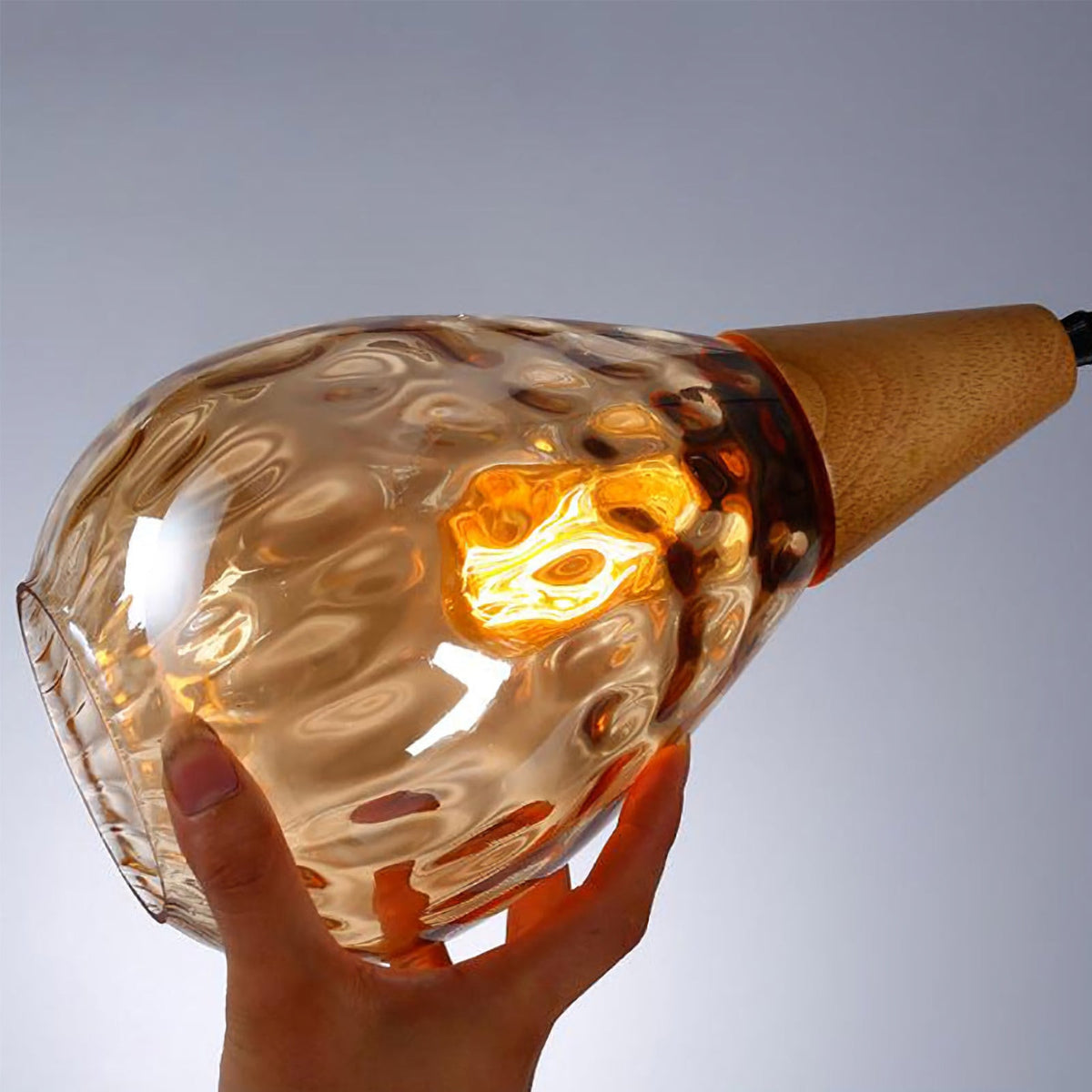 Besnier Rippled Glass Pendant Light