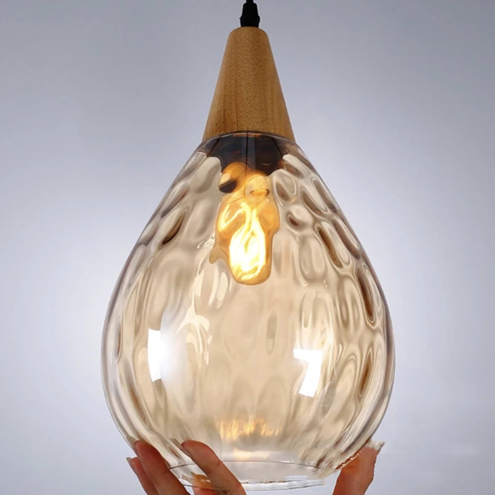 Besnier Rippled Glass Pendant Light - Nuvé