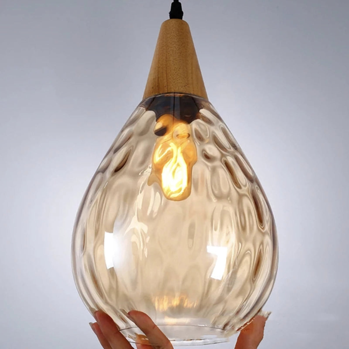 Besnier Rippled Glass Pendant Light