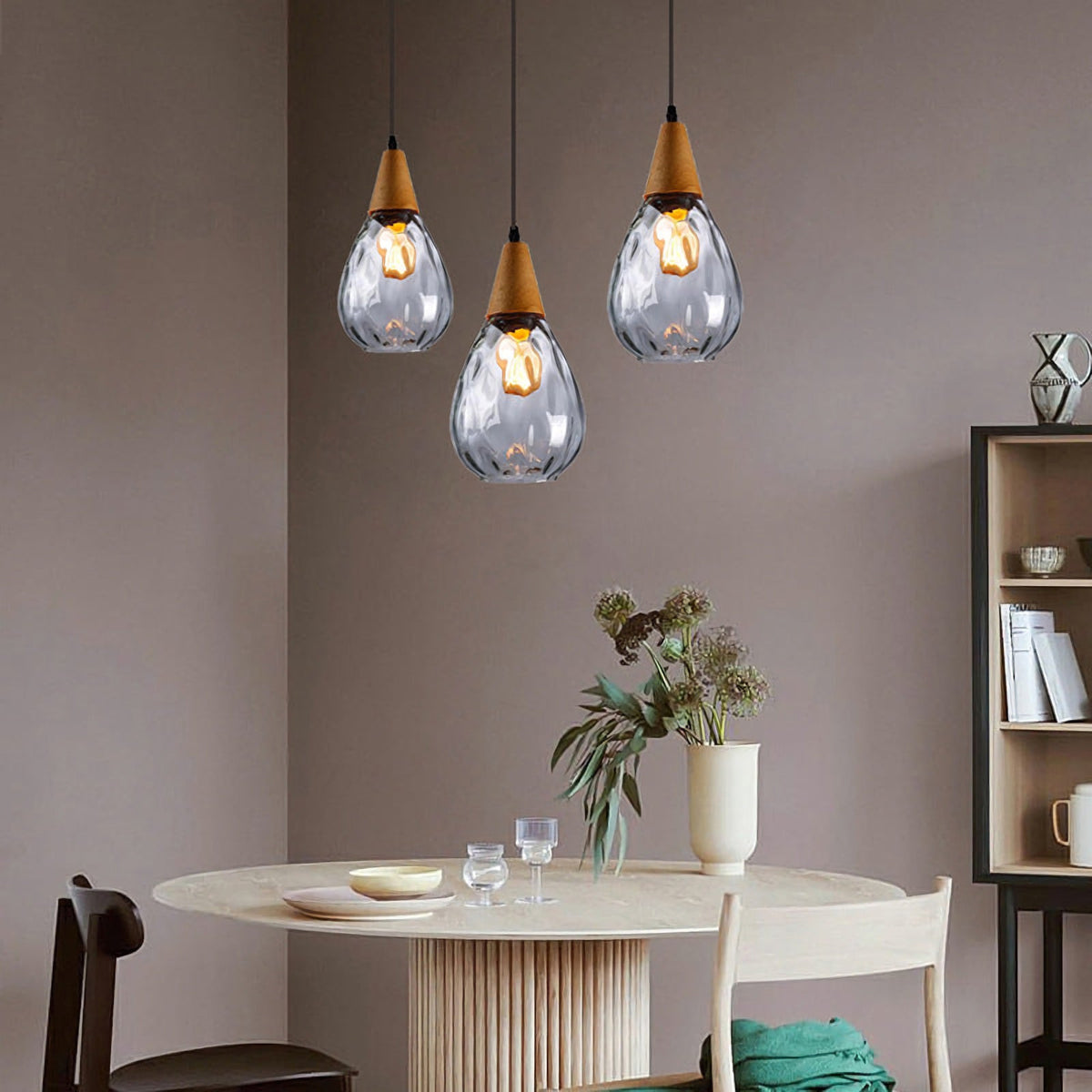 Besnier Rippled Glass Pendant Light