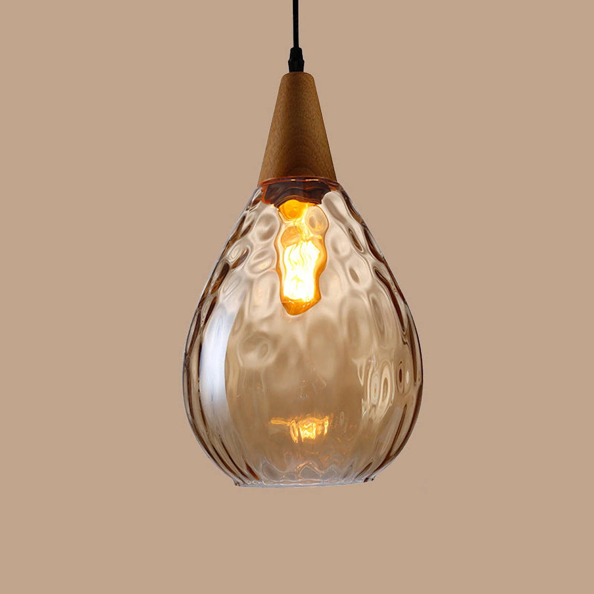 Besnier Rippled Glass Pendant Light