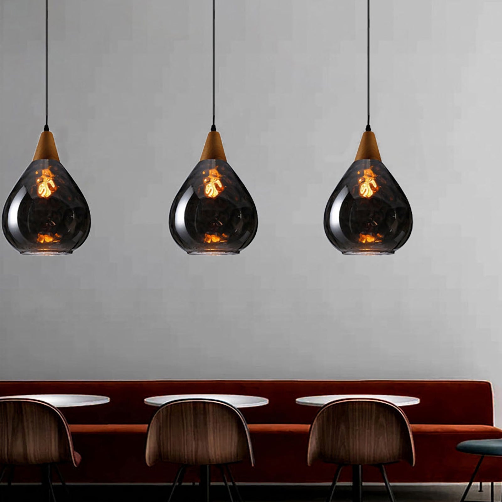 Besnier Rippled Glass Pendant Light - Nuvé