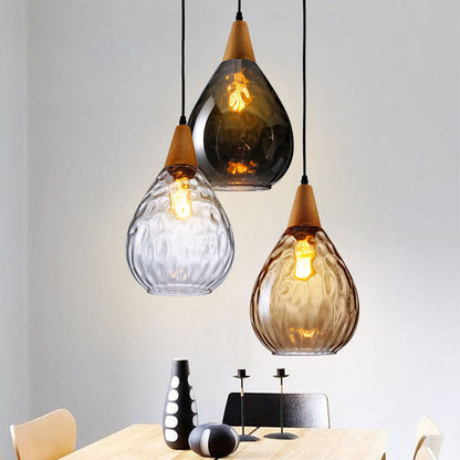 Besnier Rippled Glass Pendant Light