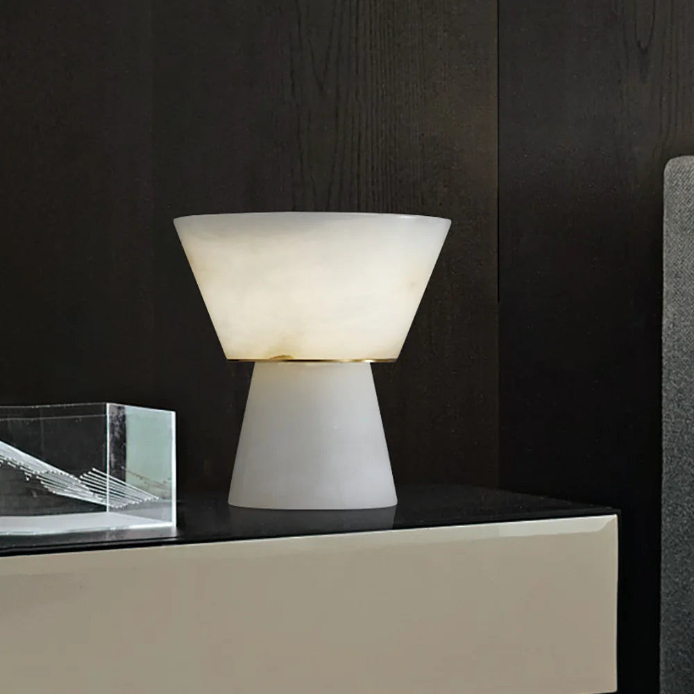 Conical Beta Alabaster Table Lamp - Nuvé