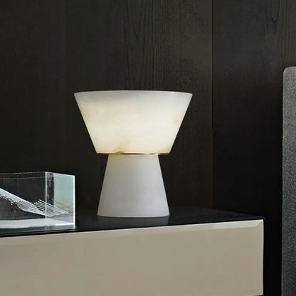 Conical Beta Alabaster Table Lamp - Nuvé