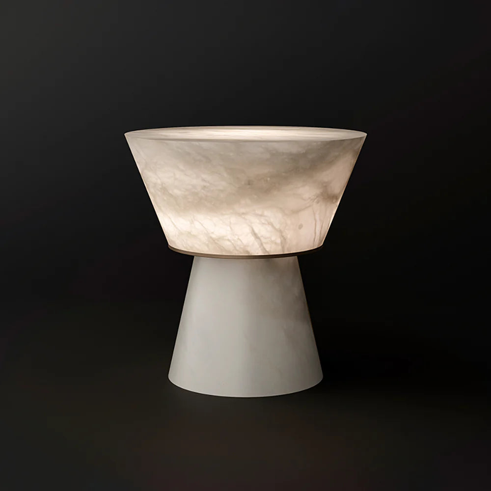 Conical Beta Alabaster Table Lamp - Nuvé
