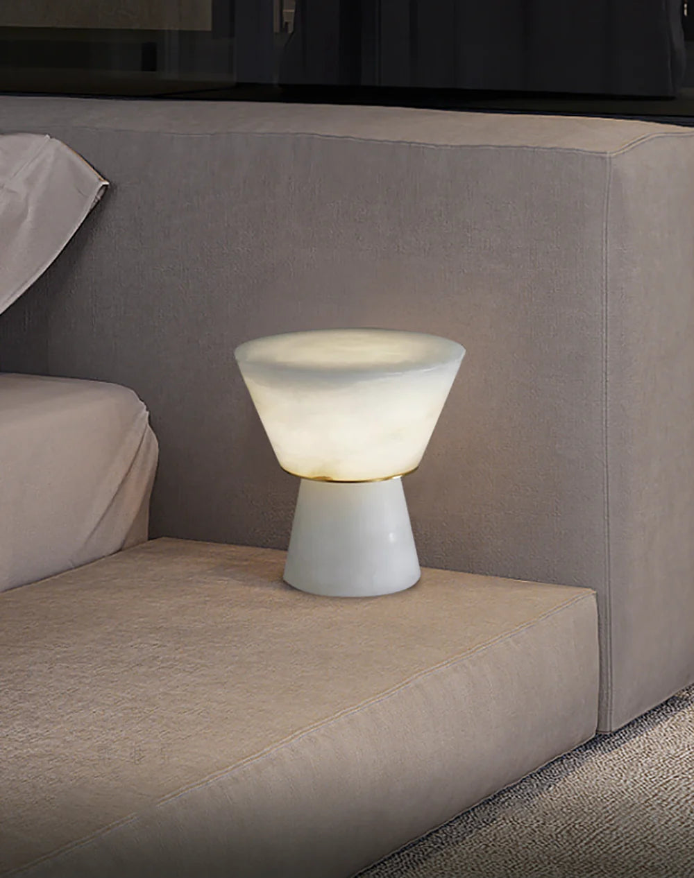 Conical Beta Alabaster Table Lamp - Nuvé