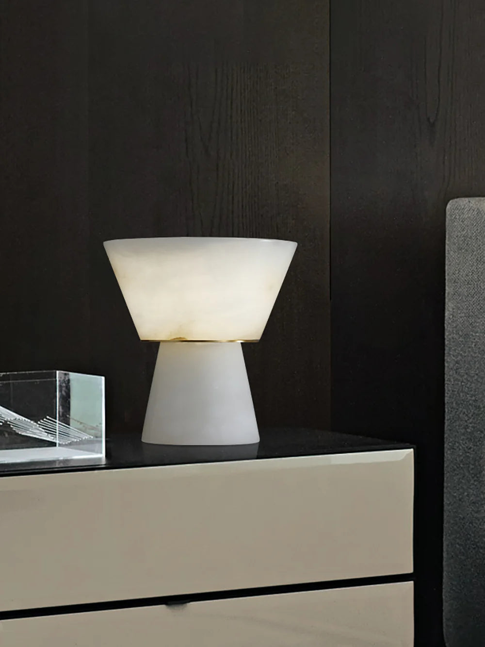 Conical Beta Alabaster Table Lamp - Nuvé