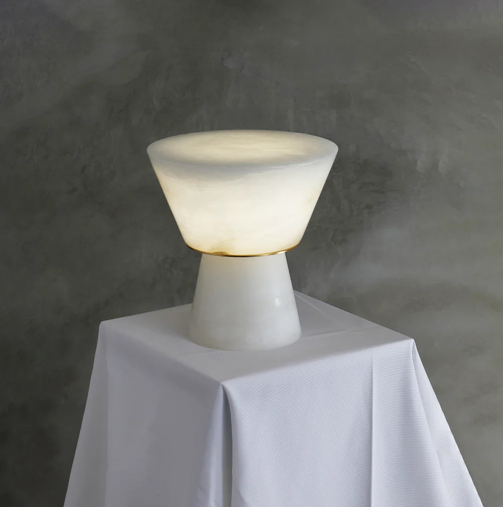 Conical Beta Alabaster Table Lamp - Nuvé