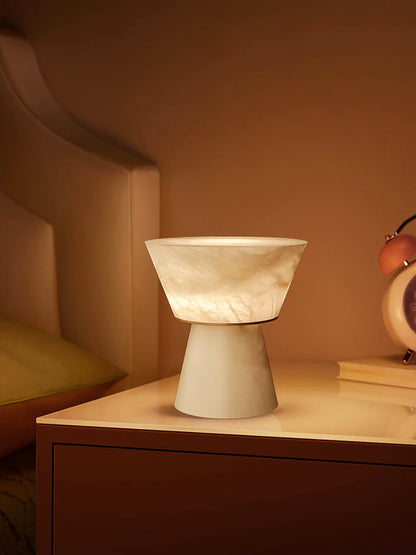 Conical Beta Alabaster Table Lamp - Nuvé