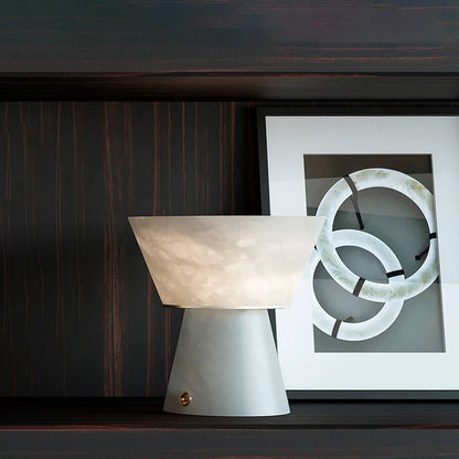 Conical Beta Alabaster Table Lamp