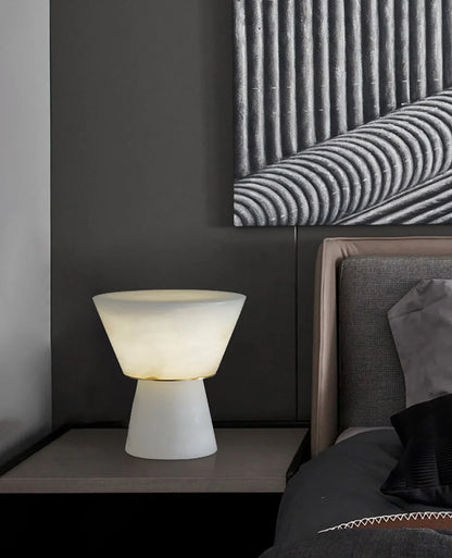 Conical Beta Alabaster Table Lamp - Nuvé