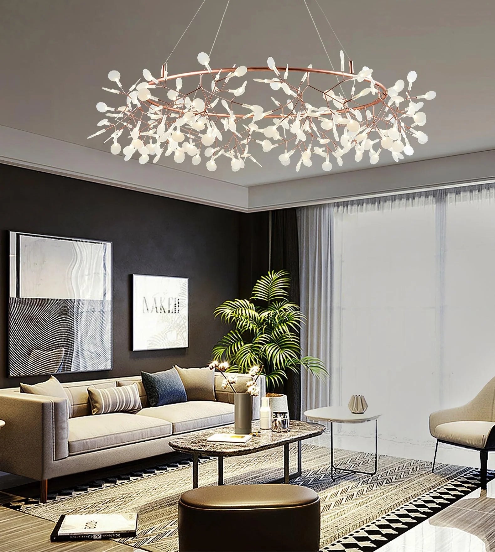 Big O Firefly LED Chandelier - Nuvé