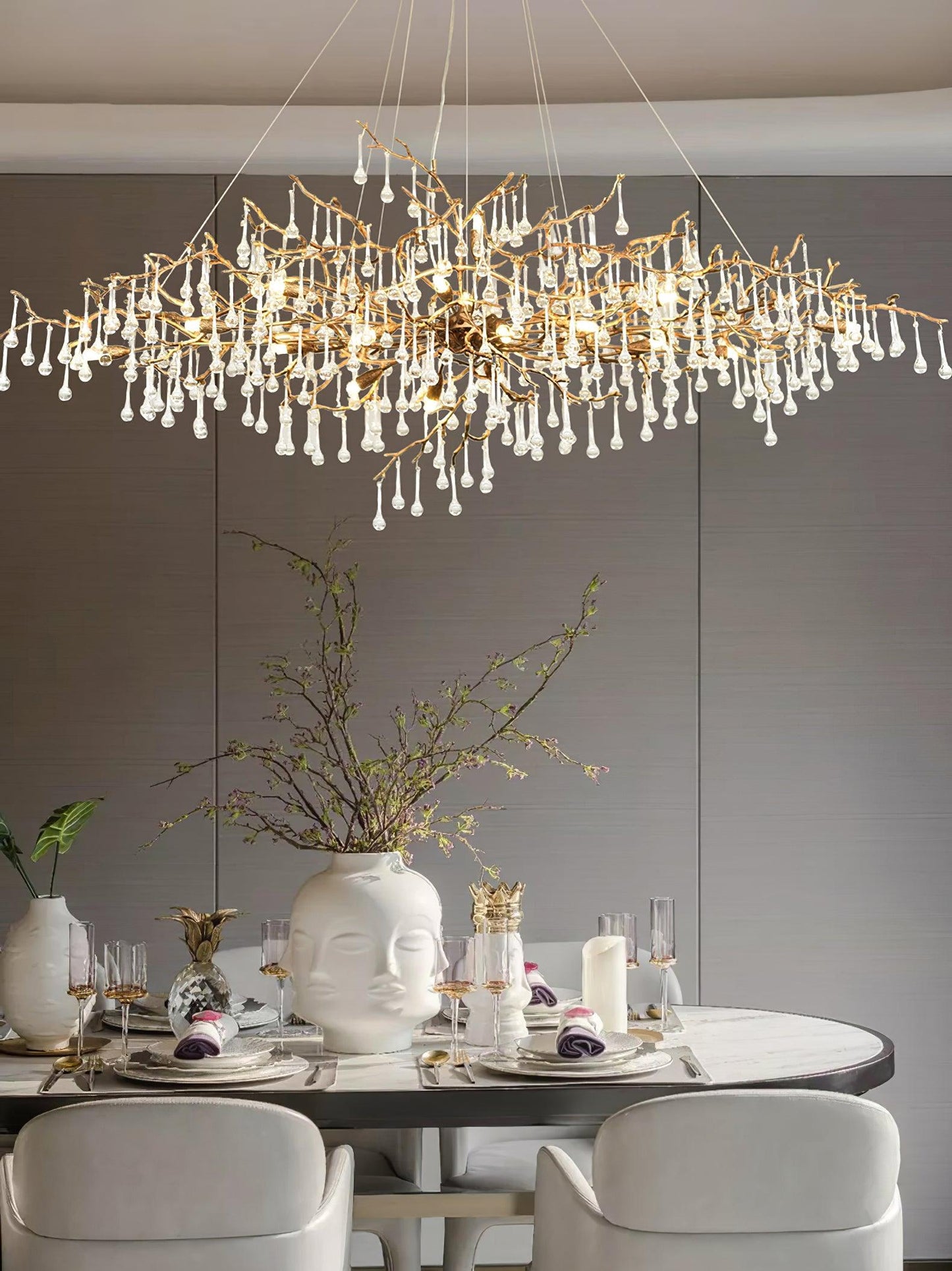 Tree Branch Bijou Crystal Drop Chandelier - Nuvé