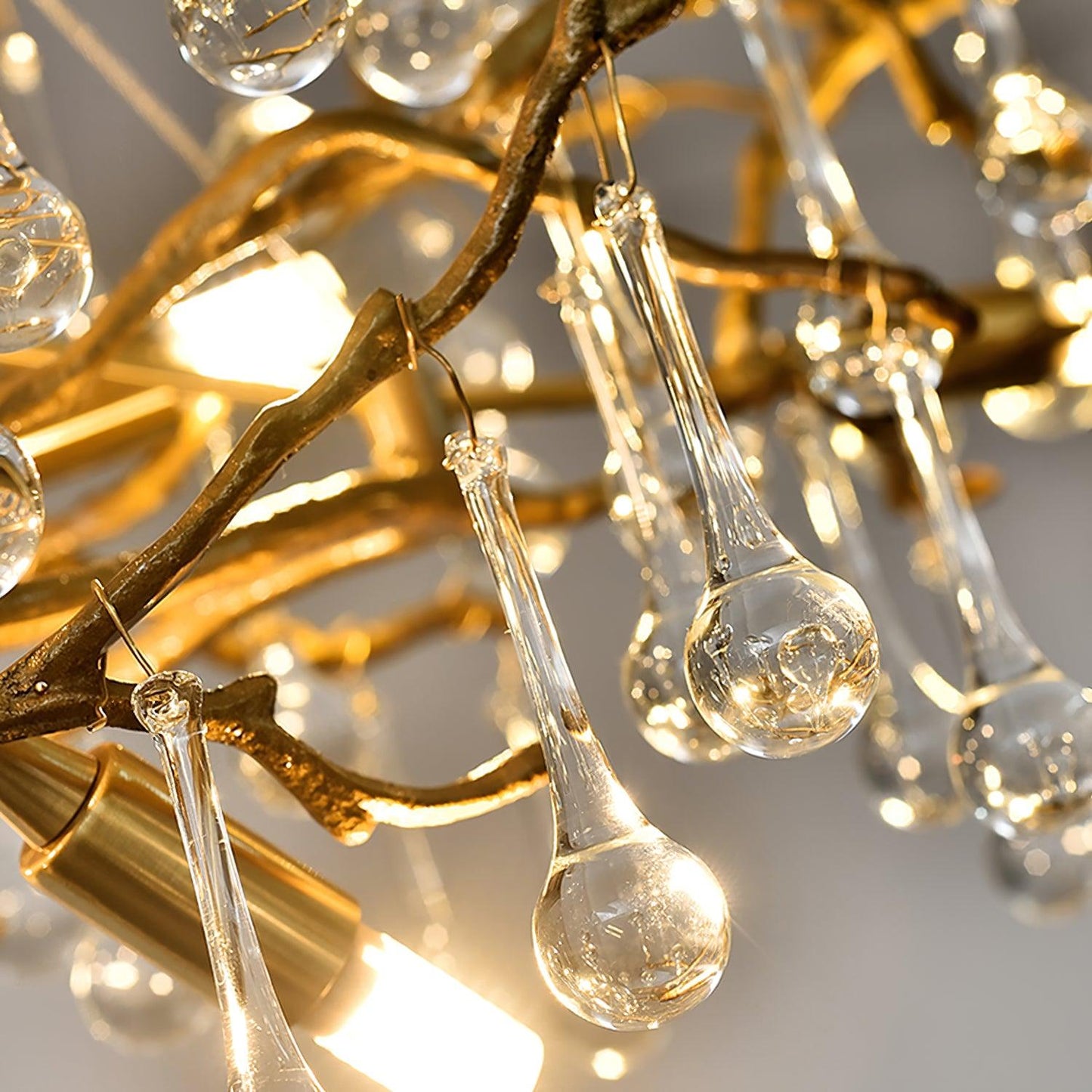 Korewolamp Tree Branch Bijou Crystal Drop Chandelier with cascading crystal drops and intricate branch design.