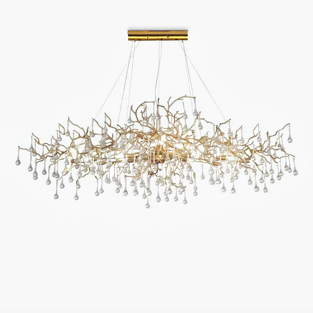 Korewolamp Tree Branch Bijou Crystal Drop Chandelier with hanging crystal drops and intricate branch design for elegant lighting.