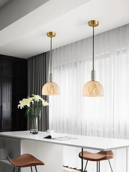 Brass Blair Alabaster Pendant Light - Nuvé