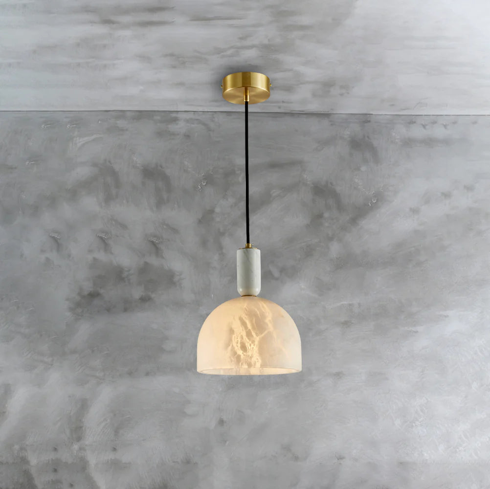 Brass Blair Alabaster Pendant Light - Nuvé