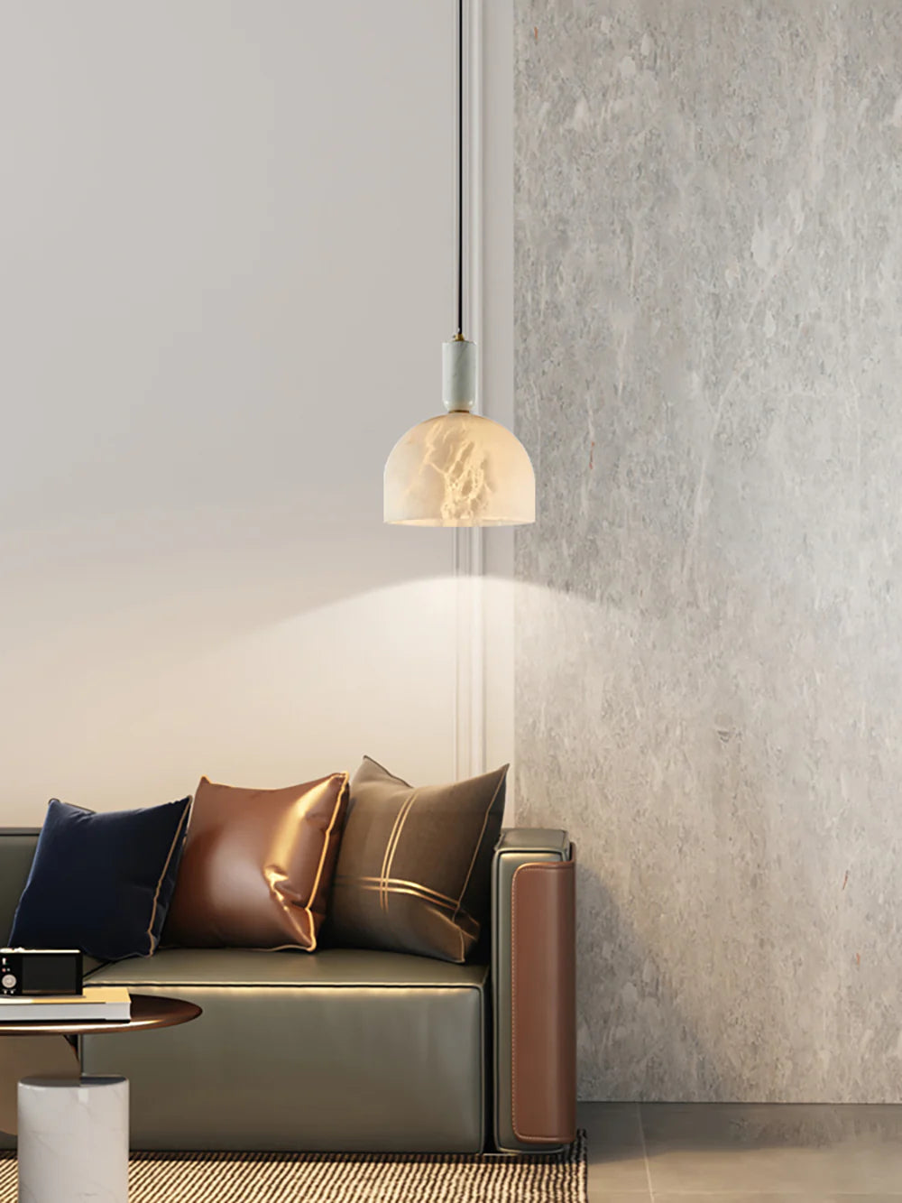 Brass Blair Alabaster Pendant Light - Nuvé