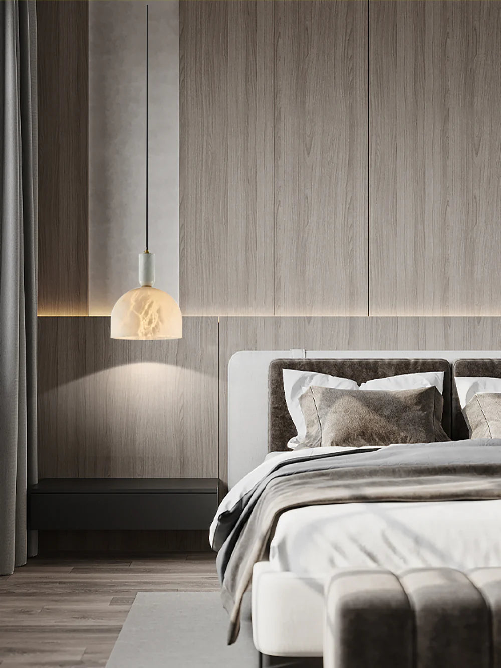 Brass Blair Alabaster Pendant Light - Nuvé