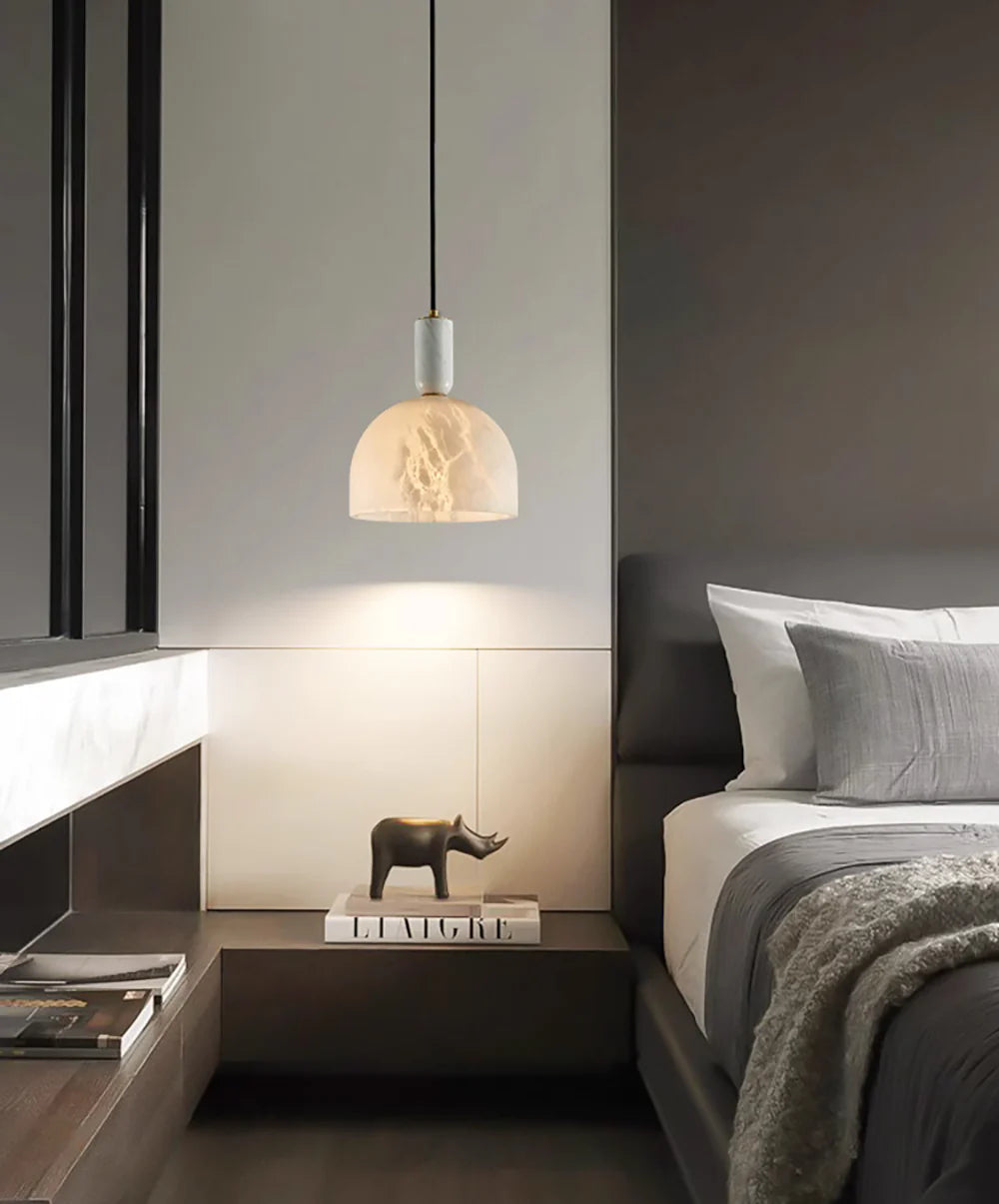Brass Blair Alabaster Pendant Light - Nuvé