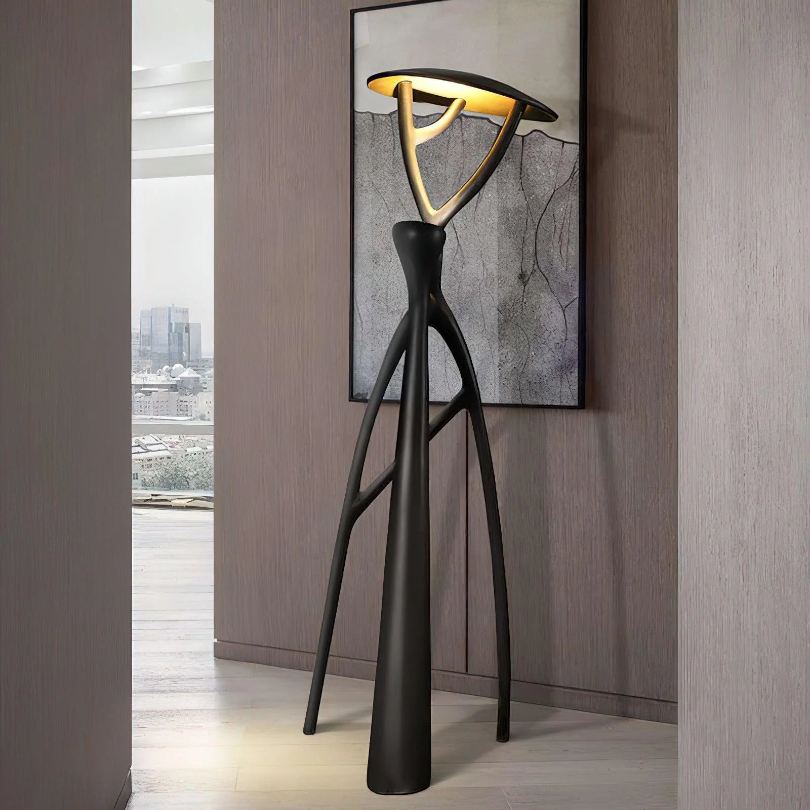 Blonski Black Statue Floor Lamp - Nuvé