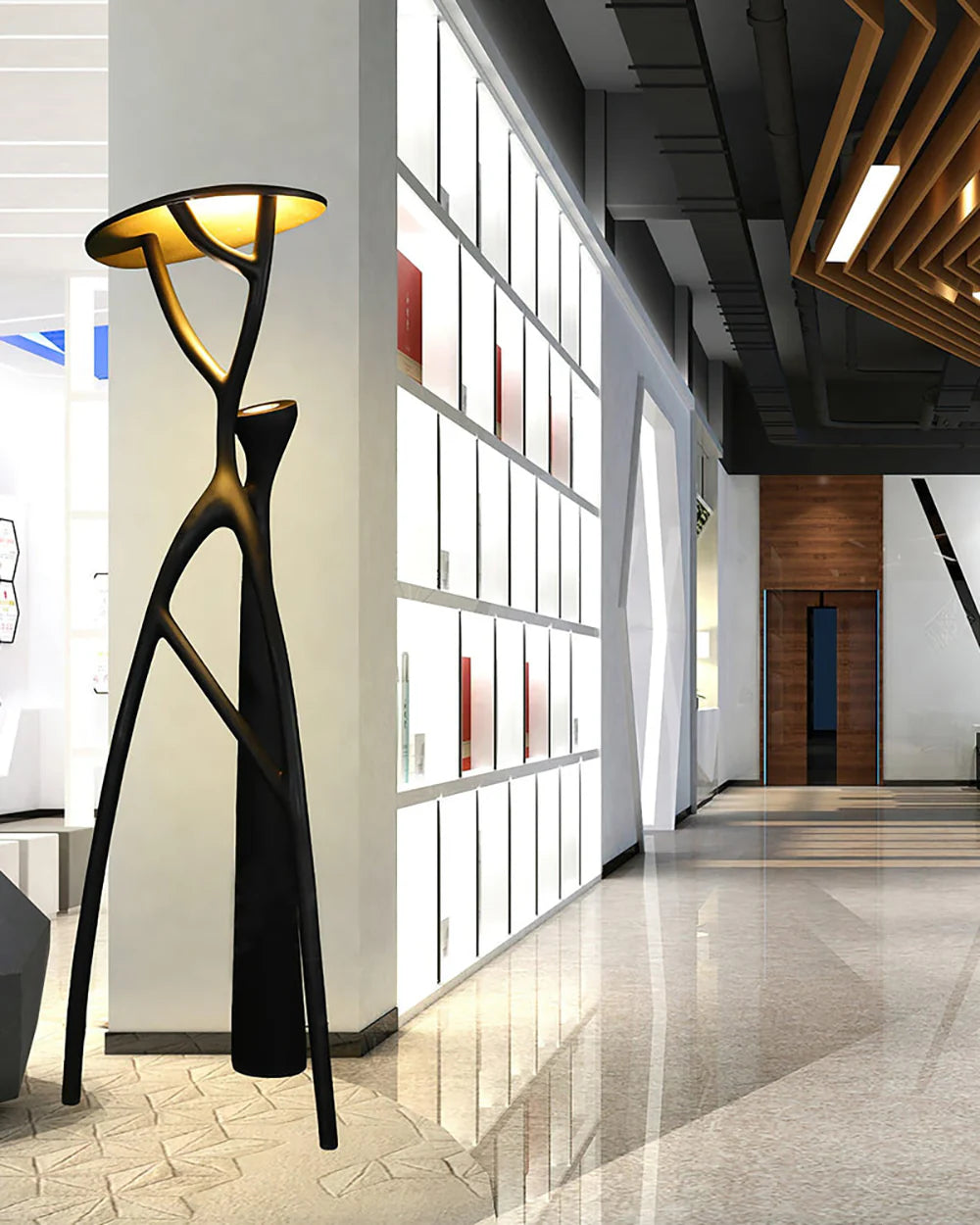 Blonski Black Statue Floor Lamp - Nuvé