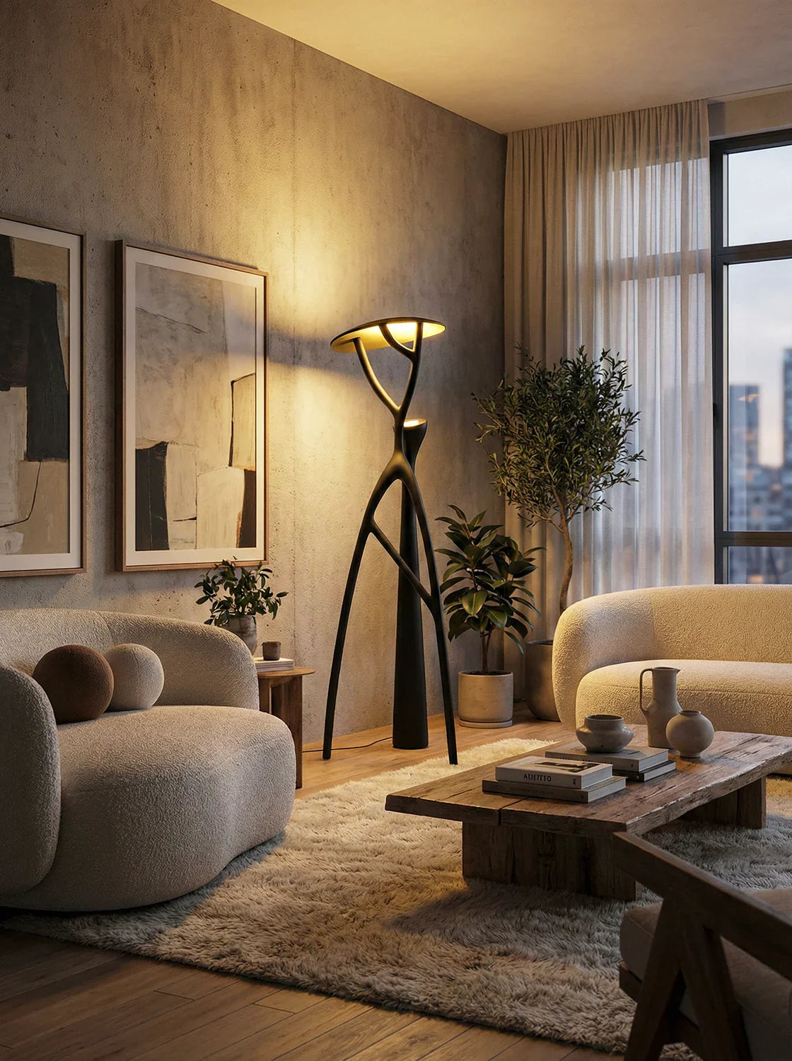 Blonski Black Statue Floor Lamp - Nuvé