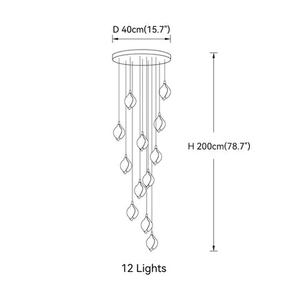 Bloom Porcelain Petals Pendant Light - Nuvé