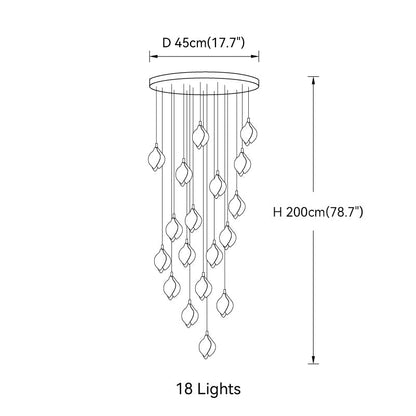 Bloom Porcelain Petals Pendant Light - Nuvé