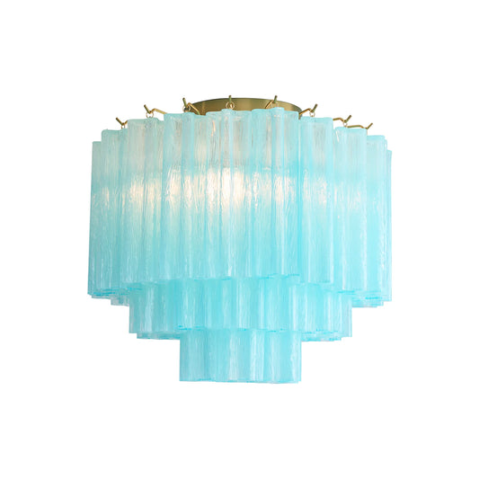 Blue Glass Tube Murano Ceiling Lamp - Nuvé