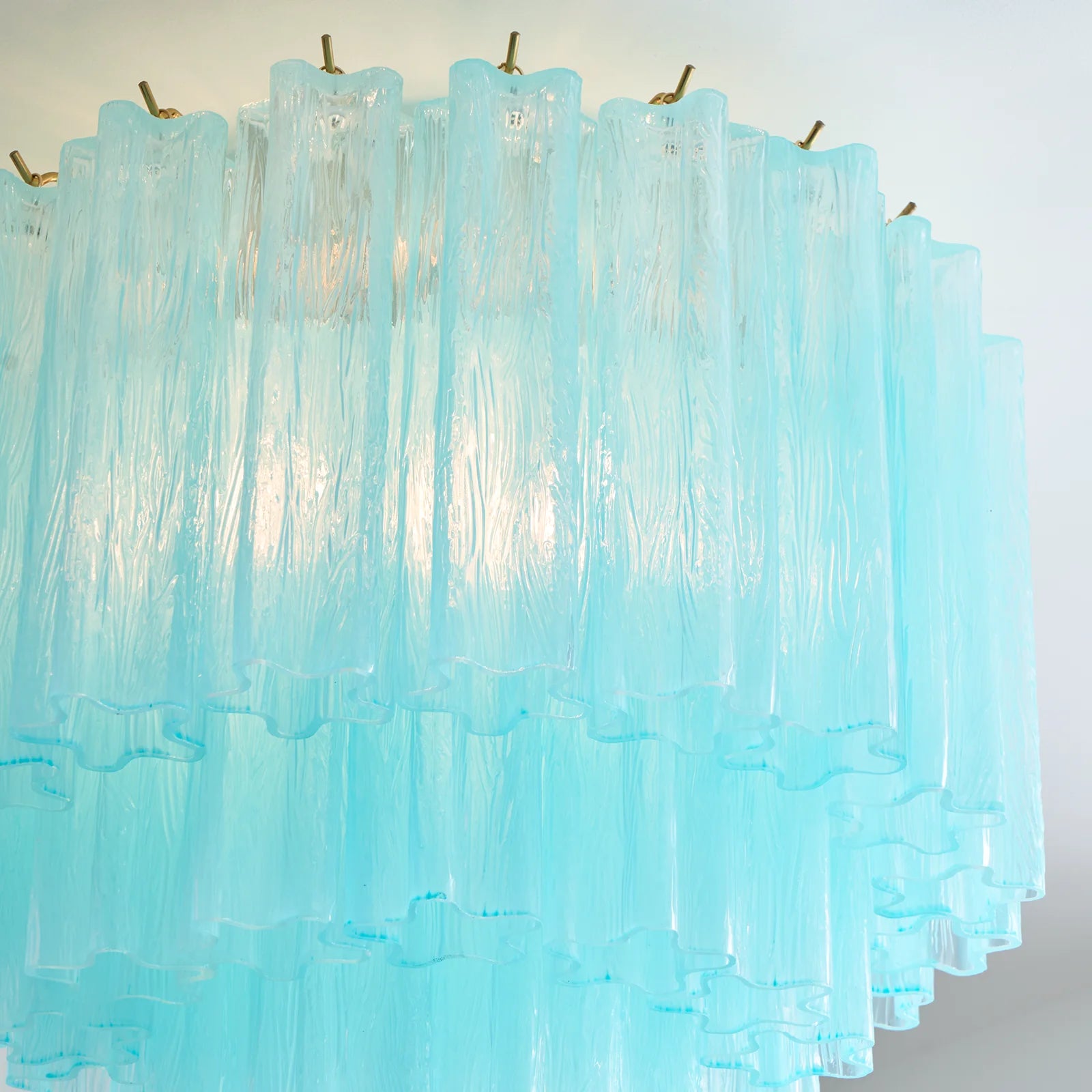 Blue Glass Tube Murano Ceiling Lamp - Nuvé