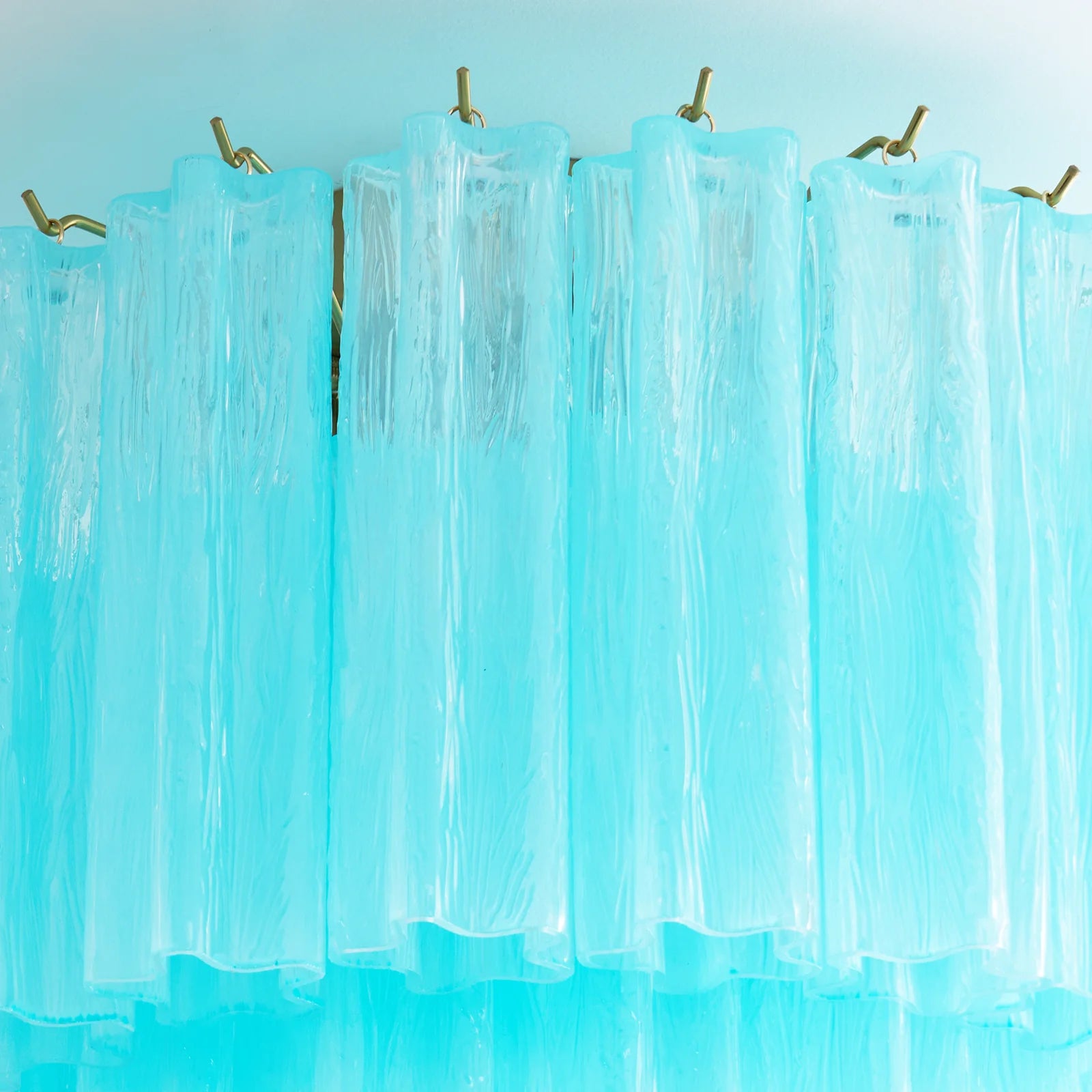 Blue Glass Tube Murano Ceiling Lamp - Nuvé
