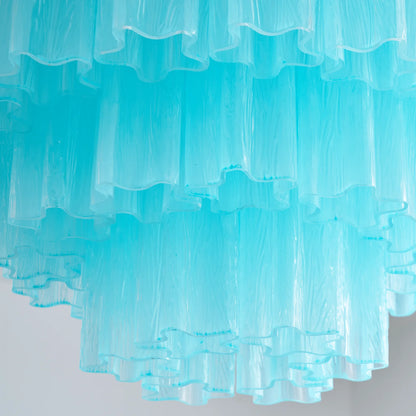 Blue Glass Tube Murano Ceiling Lamp - Nuvé