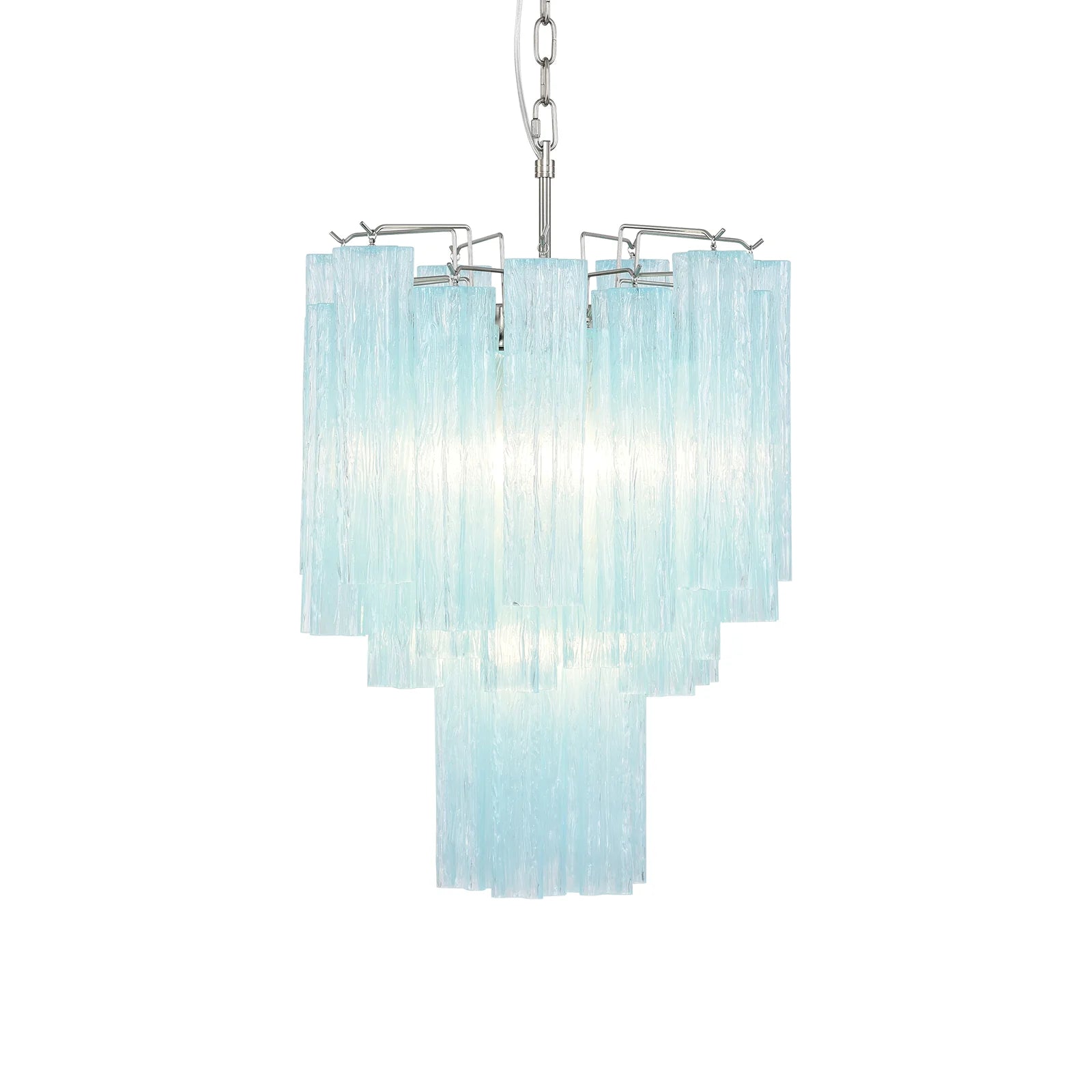 Blue Murano Glass Tube Chandelier - Nuvé