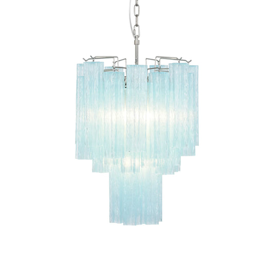 Blue Murano Glass Tube Chandelier - Nuvé