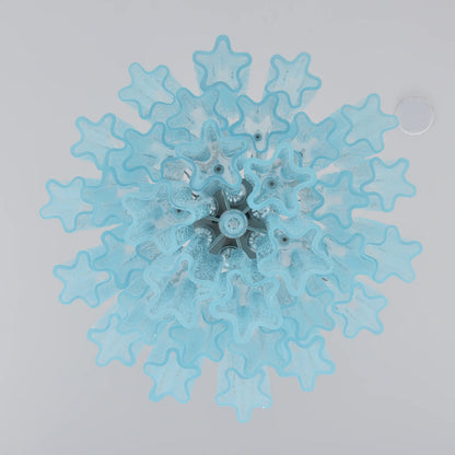 Blue Murano Glass Tube Chandelier - Nuvé