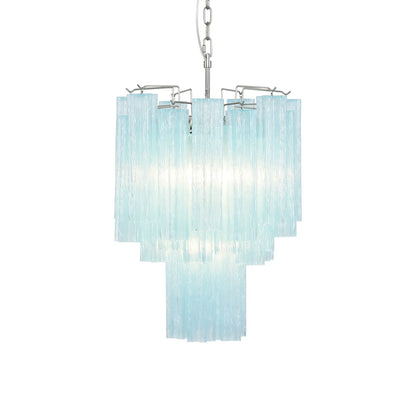 Blue Murano Glass Tube Chandelier - Nuvé
