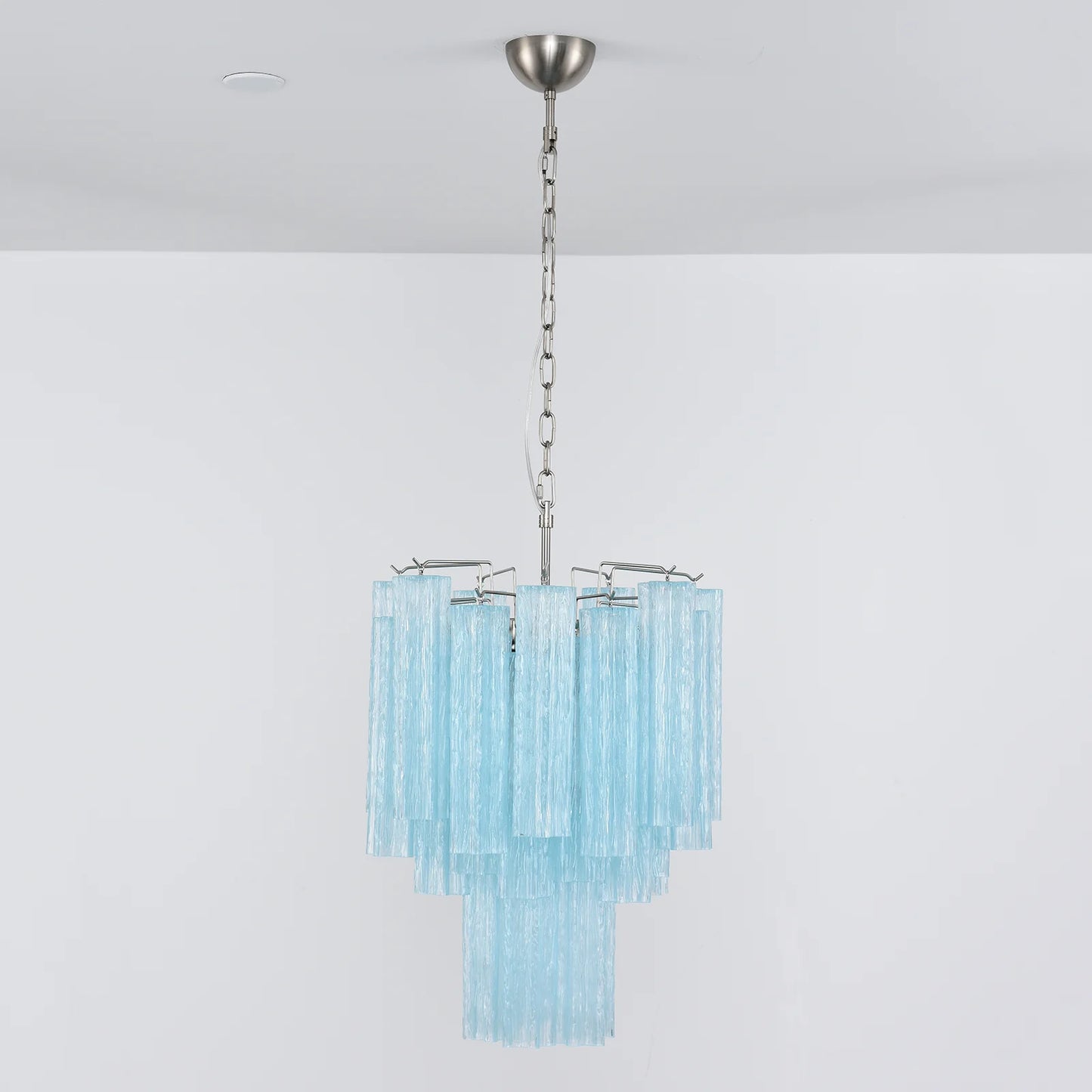 Blue Murano Glass Tube Chandelier - Nuvé