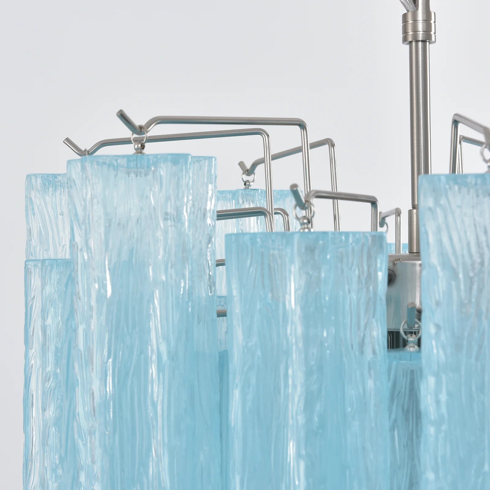 Blue Murano Glass Tube Chandelier - Nuvé
