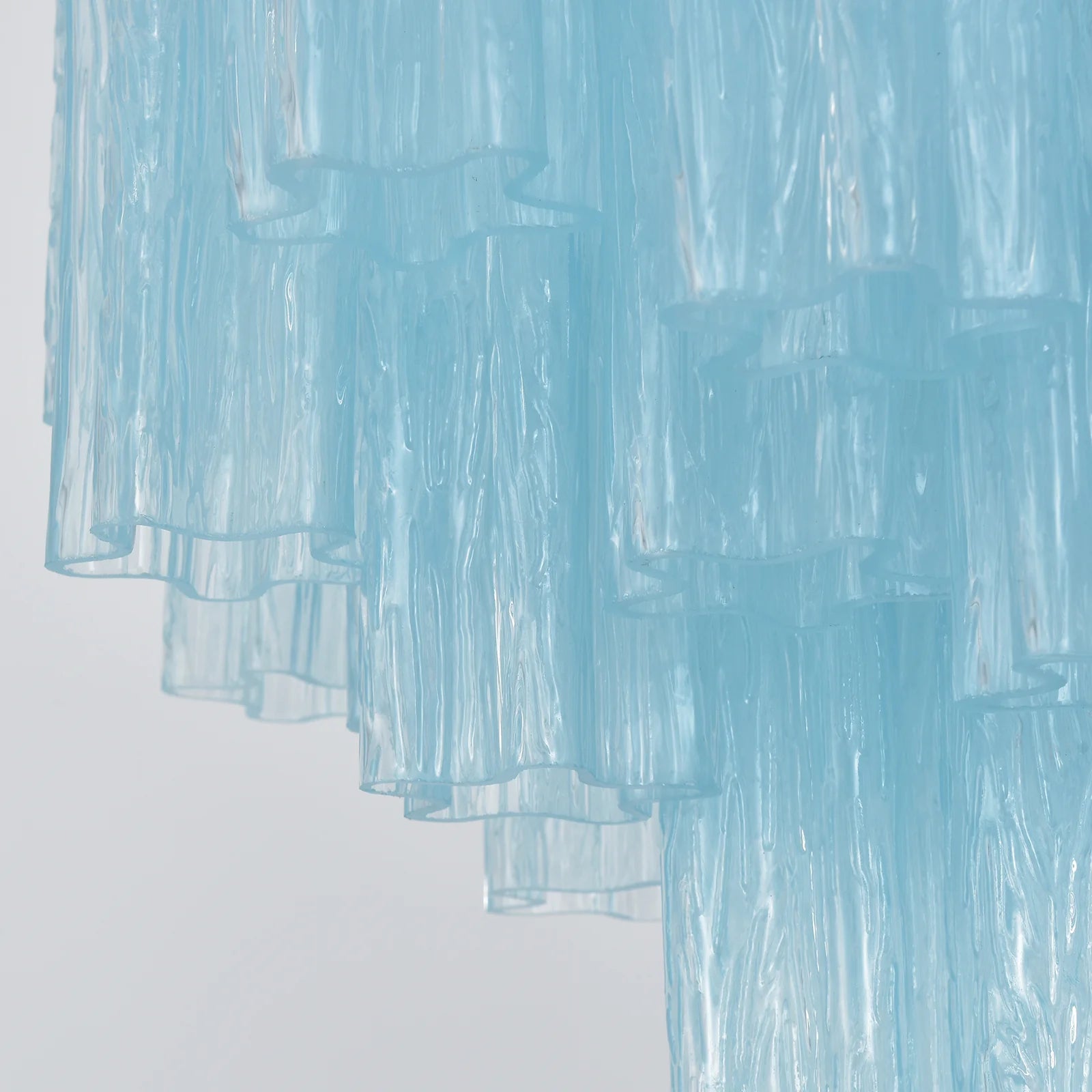 Blue Murano Glass Tube Chandelier - Nuvé