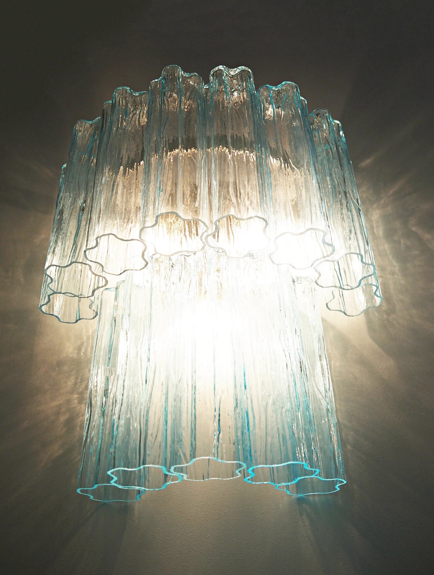 Blue Murano Glass Tube Wall Sconces - Nuvé