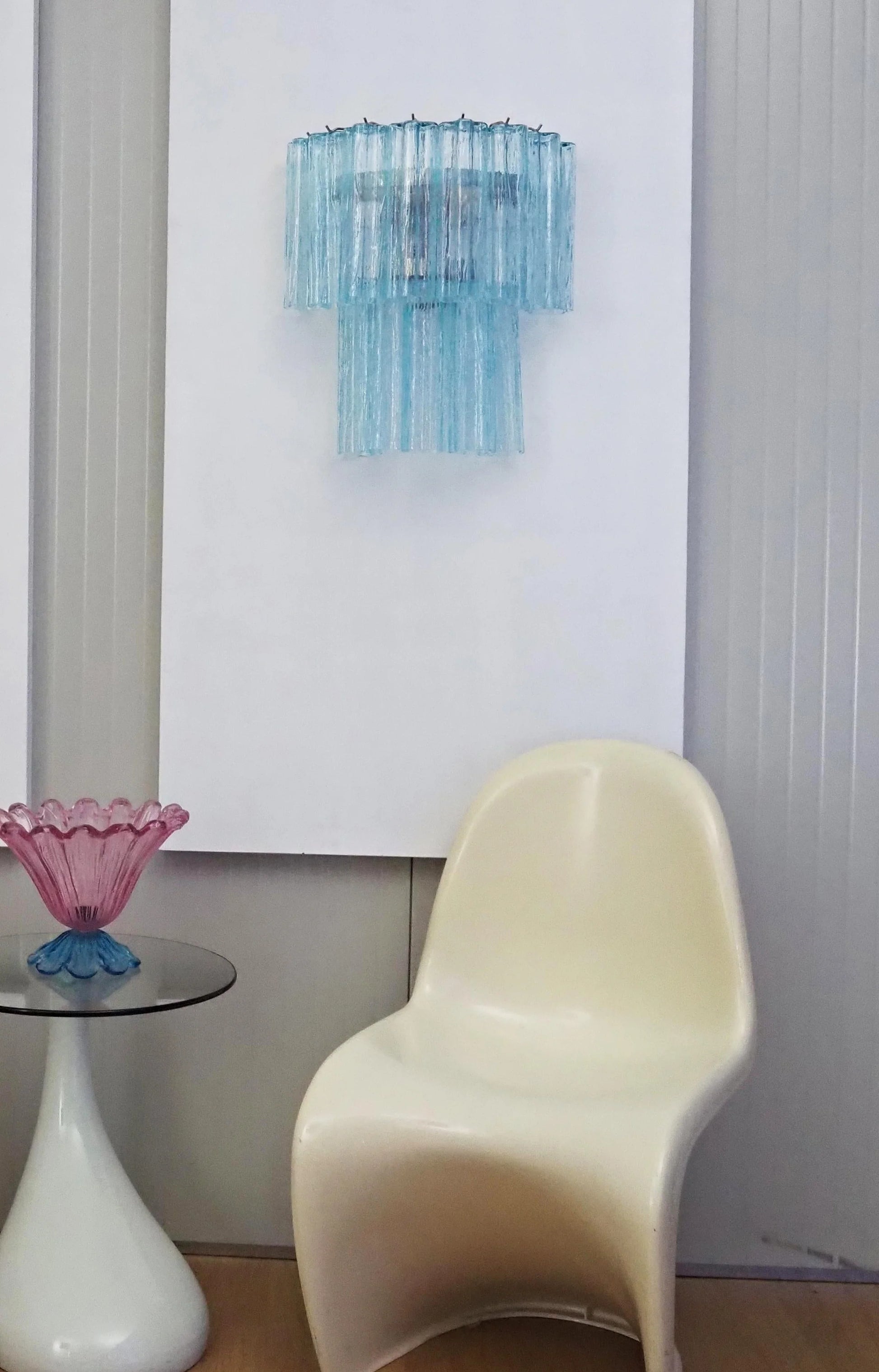 Blue Murano Glass Tube Wall Sconces - Nuvé