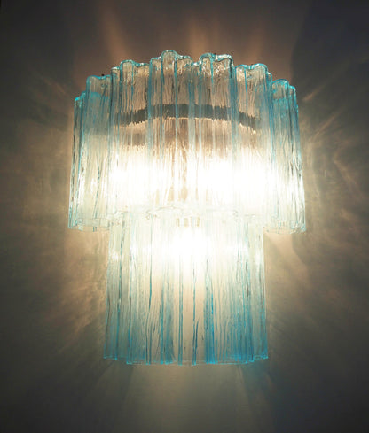 Blue Murano Glass Tube Wall Sconces - Nuvé