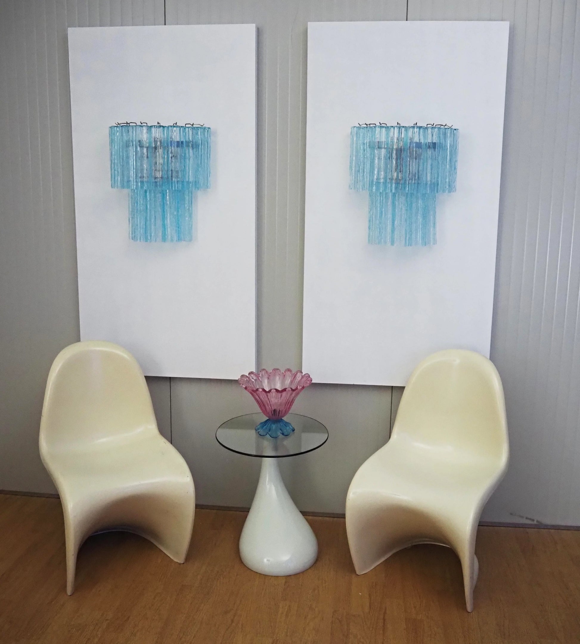 Blue Murano Glass Tube Wall Sconces - Nuvé