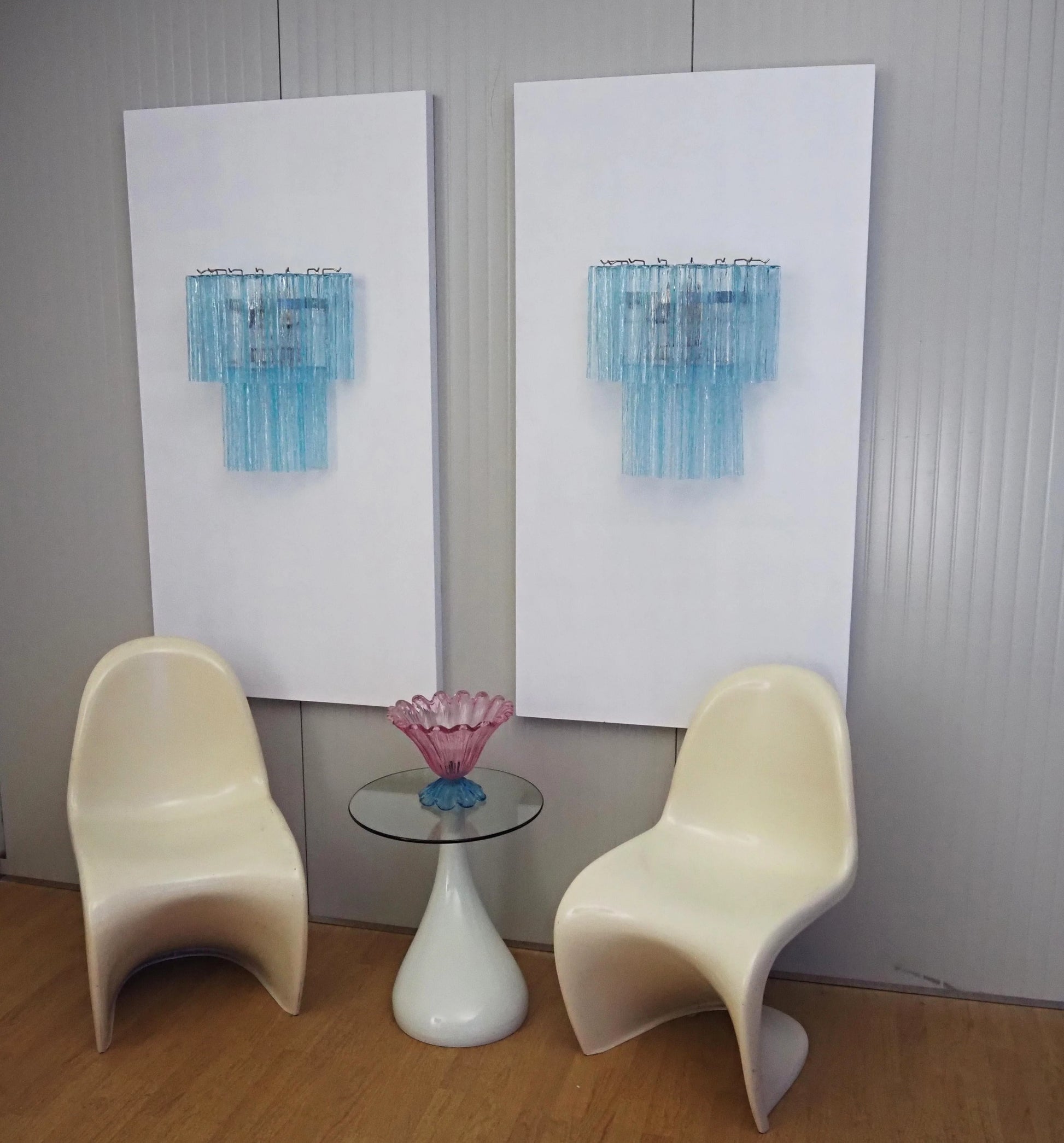 Blue Murano Glass Tube Wall Sconces - Nuvé