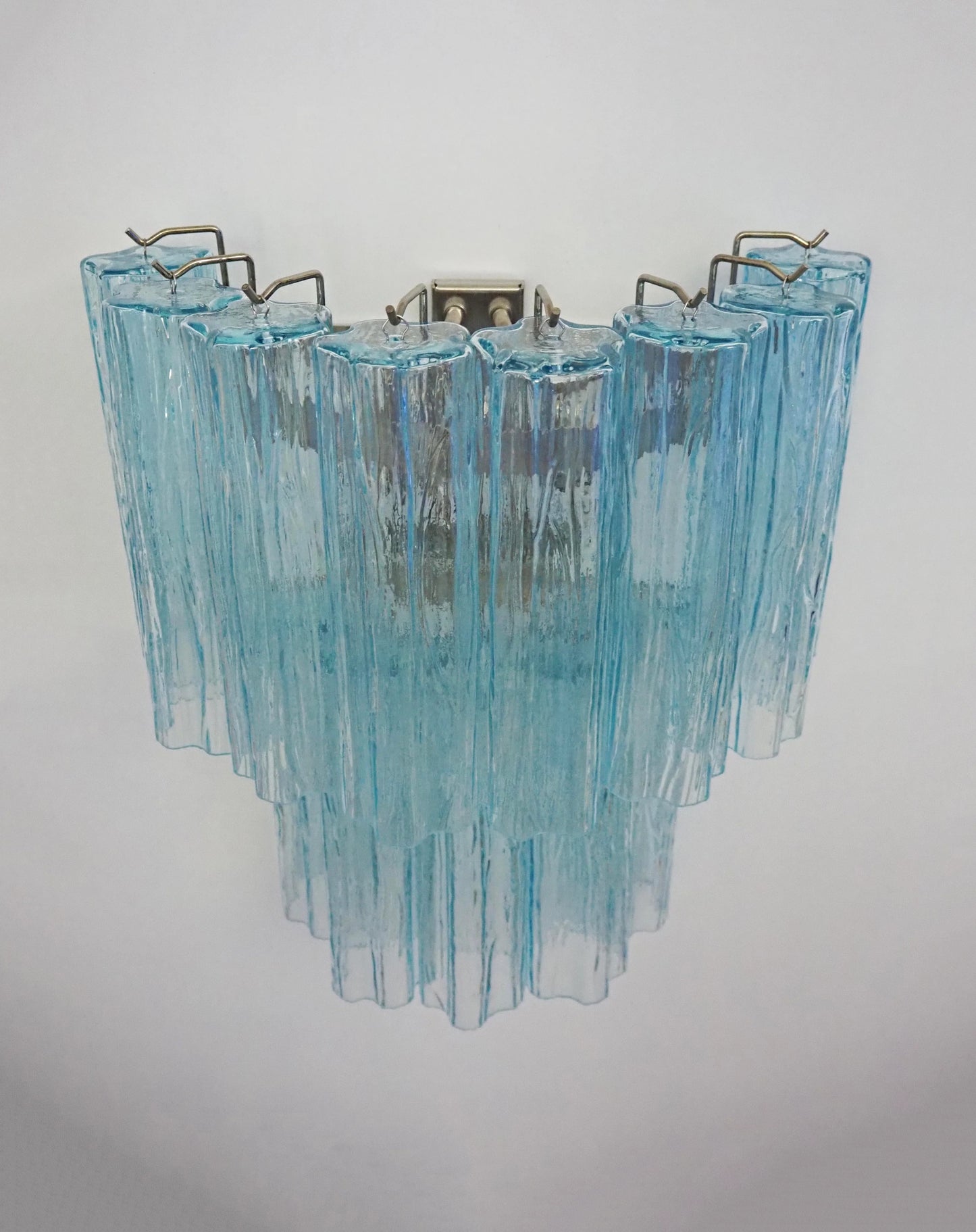 Blue Murano Glass Tube Wall Sconces - Nuvé