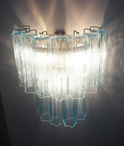 Blue Murano Glass Tube Wall Sconces - Nuvé